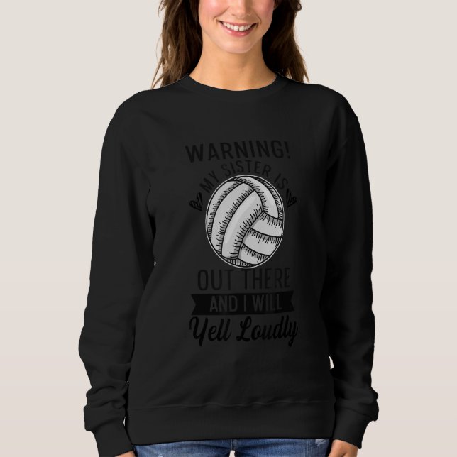 Sweatshirt Équipe De Volley-Ball Pour Une Soeur De Volley-Bal (Devant)