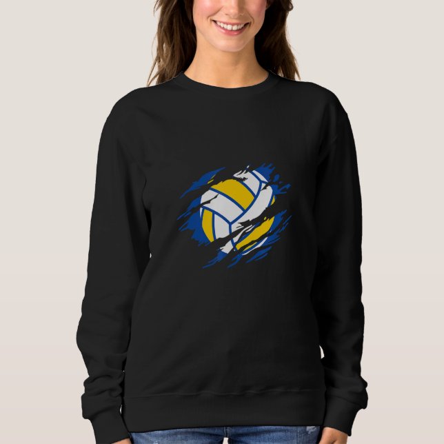 Sweatshirt Équipe de Volleyball Rétro Athlétique Sport Net Pi (Devant)