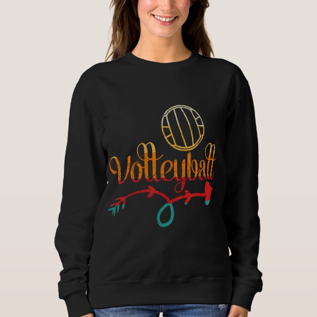 Sweatshirt Équipe de Volleyball Rétro Athlétique Sport Net Sp (Devant)