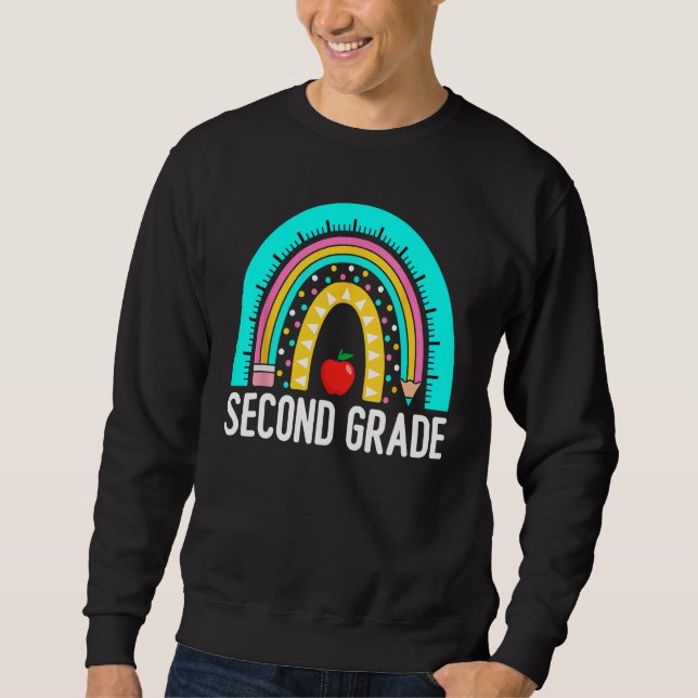 Sweatshirt Équipe d'enseignants arc-en-ciel de 2e année Équip (Devant)