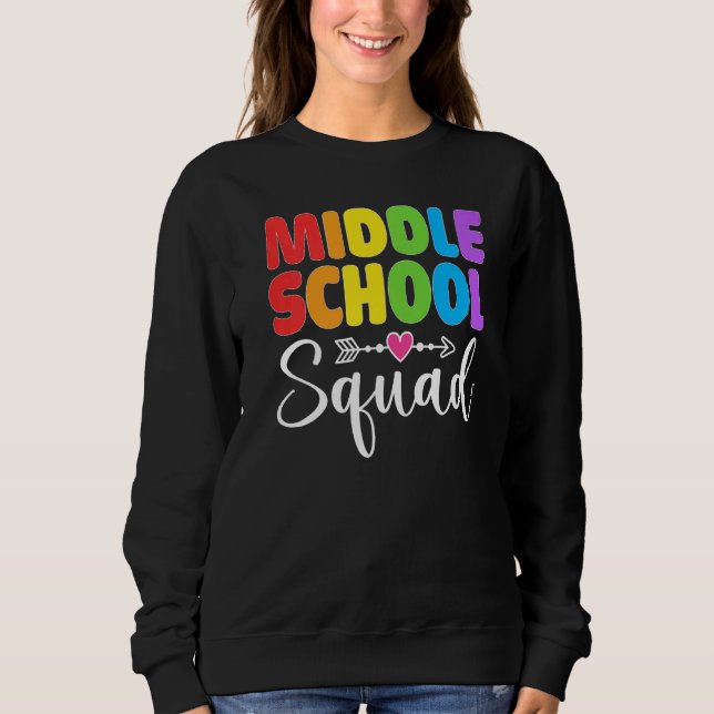 Sweatshirt Équipe D'Enseignants De L'École Secondaire Retour  (Devant)
