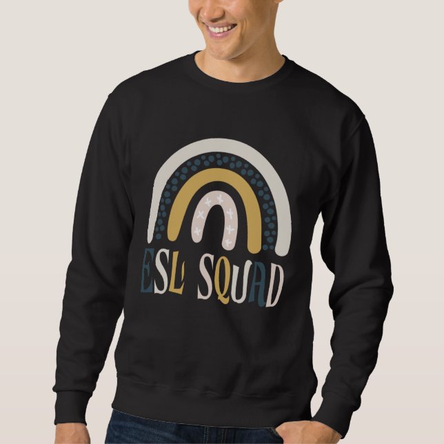 Sweatshirt Équipe d'enseignants de l'ESL Équipe École Retro B (Devant)
