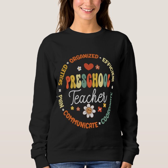 Sweatshirt Équipe D'Enseignants Préscolaire Retour À L'Appréc (Devant)