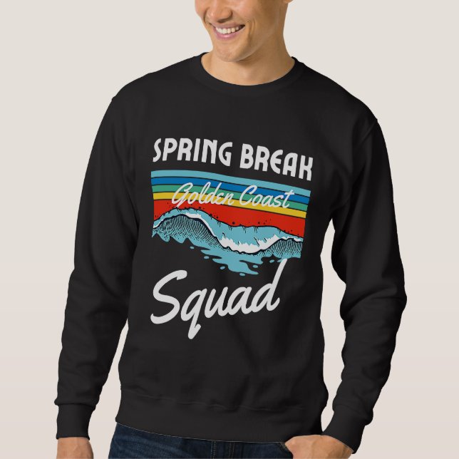 Sweatshirt Équipe des vacances de printemps 2023 Vague de cou (Devant)