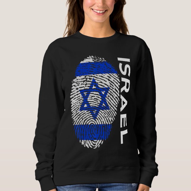 Sweatshirt Équipe d'Israël du Drapeau Jersey Sleeve Tee (Devant)