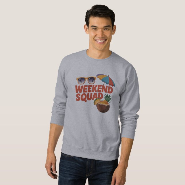 Sweatshirt Équipe du week-end (Devant entier)