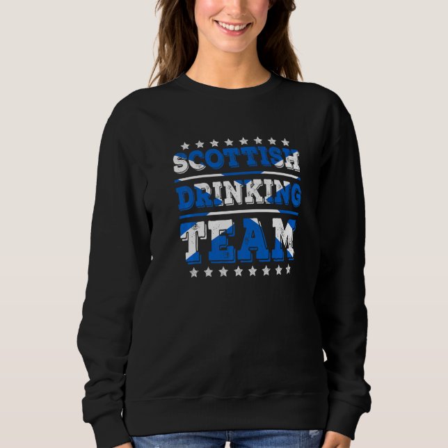 Sweatshirt Équipe écossaise de boisson Drapeau écossais Boiss (Devant)