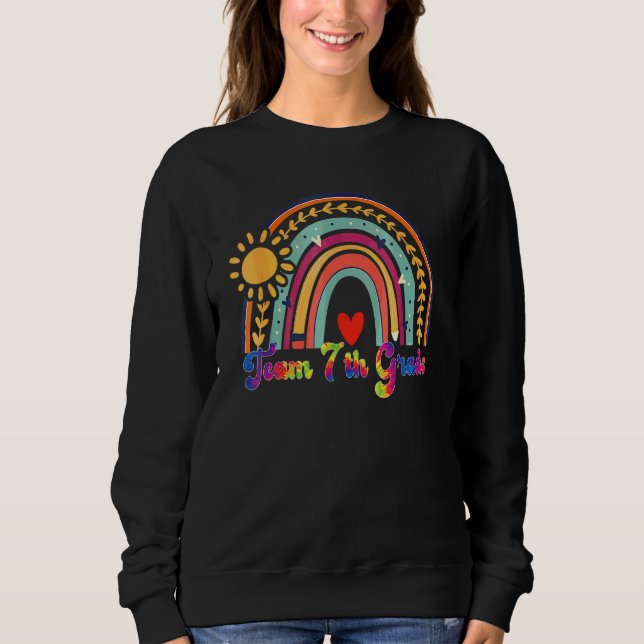 Sweatshirt Équipe Enseignant de 7e année Élève  Retour à l'éc (Devant)