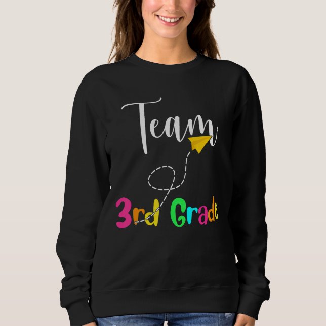 Sweatshirt Équipe Étudiante Enseignante Retour À L'École 3E C (Devant)