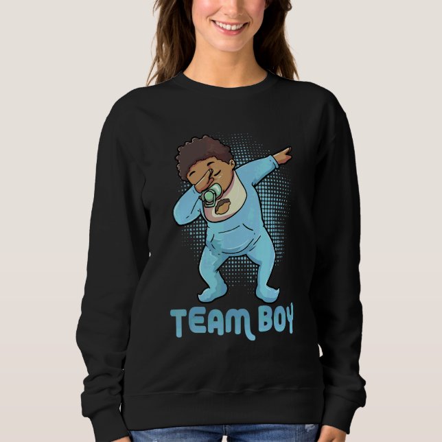 Sweatshirt Équipe Garçon Bébé Noir Dab Danse Annonce Naissanc (Devant)