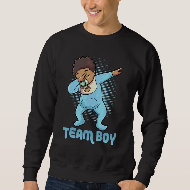 Sweatshirt Équipe Garçon Bébé Noir Dab Danse Bébé Annonce Pa (Devant)