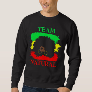 Sweatshirt Équipe Naturelle Afro Black Femme Coiffure Naturel