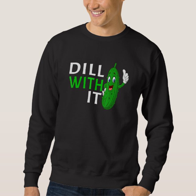 Sweatshirt Équipe Pickle Cornichon Avec Ça Mignon Cornichon V (Devant)