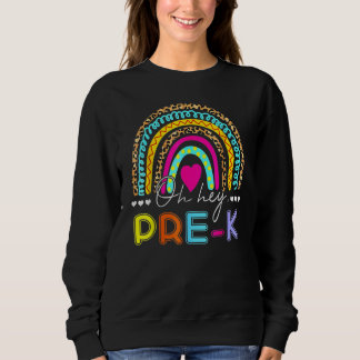 Sweatshirt Équipe Pre K Squad Retour à l'école Arc-en-ciel En