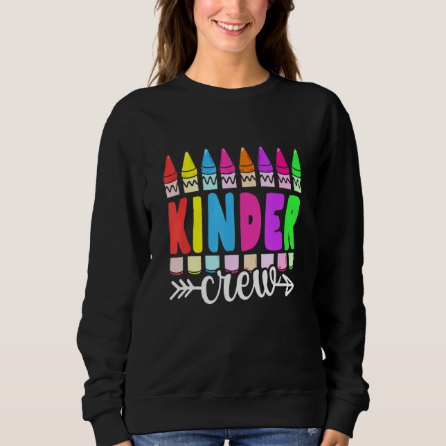 Sweatshirt Équipe Retour à l'école Maternelle Kinder Crew (Devant)