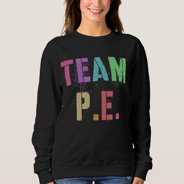 Sweatshirt Équipe rétro de gymnase Équipe d'enseignants d'édu (Devant)