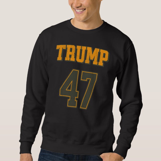 Sweatshirt Équipe Retro Trump 47 Vintage (Devant)