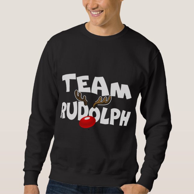 Sweatshirt Équipe Rudolph Cute Christmas Reindeer Deer Lover  (Devant)