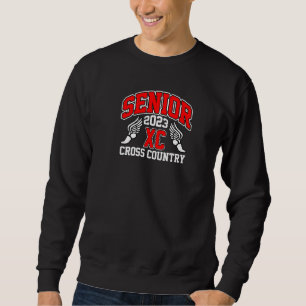 Sweatshirt Équipe senior 2023 Cross Country Xc Texte blanc et