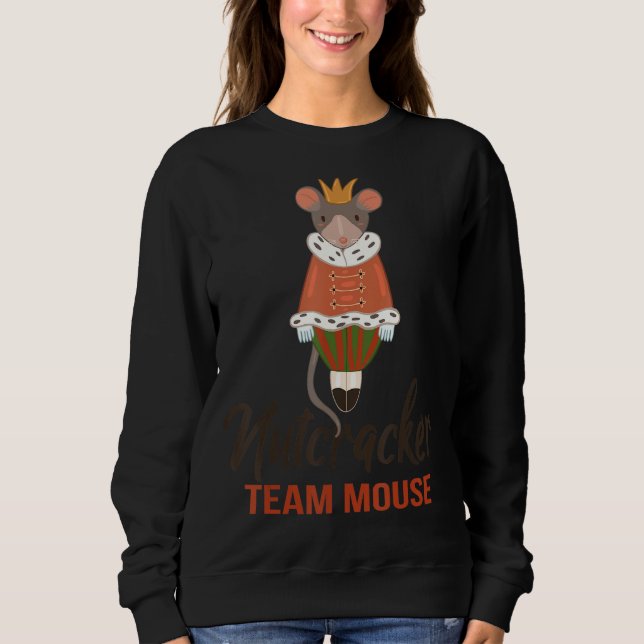 Sweatshirt Équipe Souris Casse-Noisette Danse de Noël Drôle S (Devant)