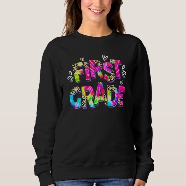 Sweatshirt Équipe Tie Dye 1re année Enseignant Élève Premier  (Devant)