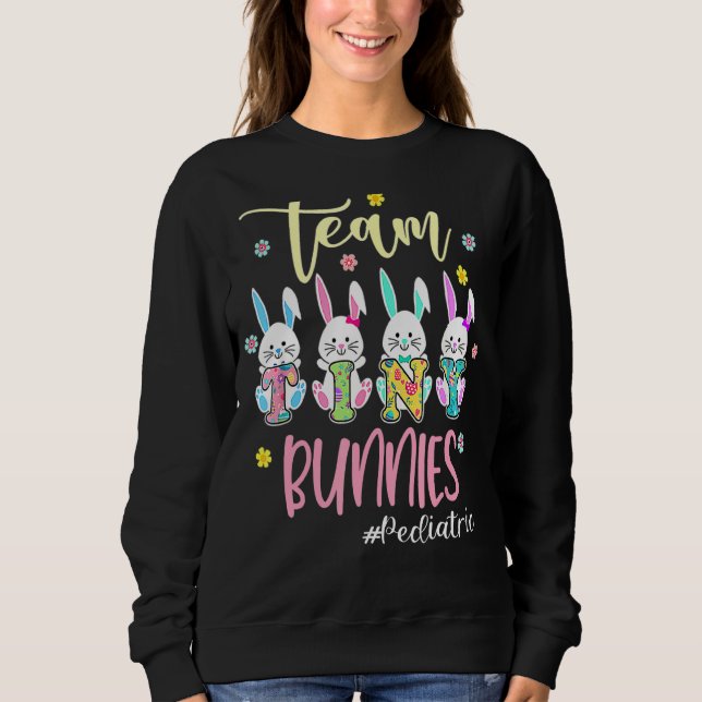 Sweatshirt Équipe Tiny Bunnies Infirmière pédiatrique Stethos (Devant)