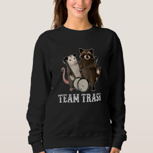 Sweatshirt Équipe Trash Opossum Raccoon Rat Animaux Garbage G