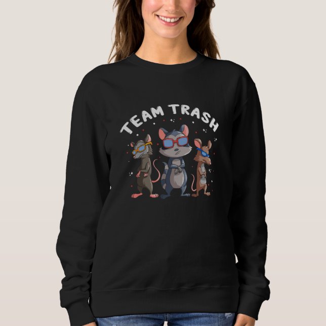 Sweatshirt Équipe Trash Possum pour Opossum et Raton laveur (Devant)