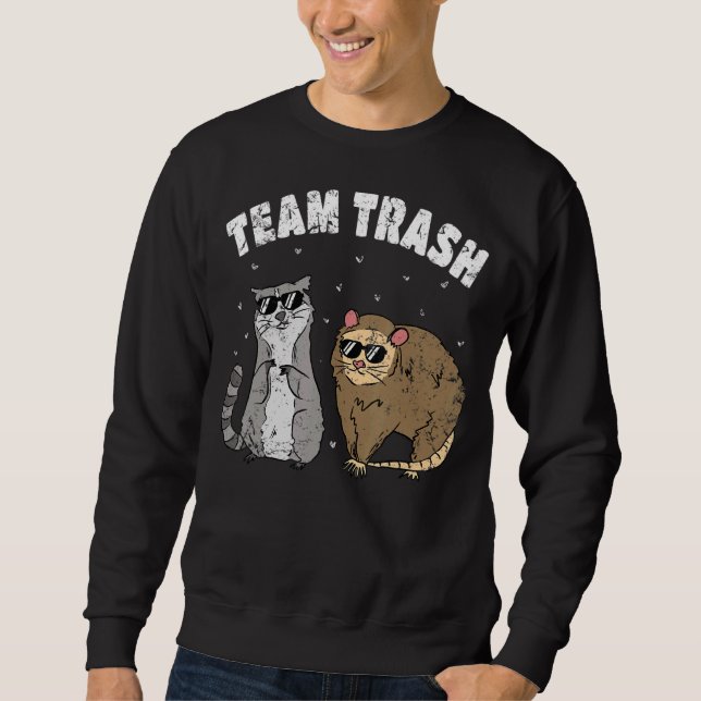 Sweatshirt Équipe Trash Raccoon Rat (Devant)