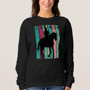 Sweatshirt Équitation Femme Rider Equestre Vintage Distr