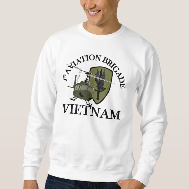 Sweatshirt ęr Vétérinaire Huey du Vietnam de BDE d'AVN (Devant)