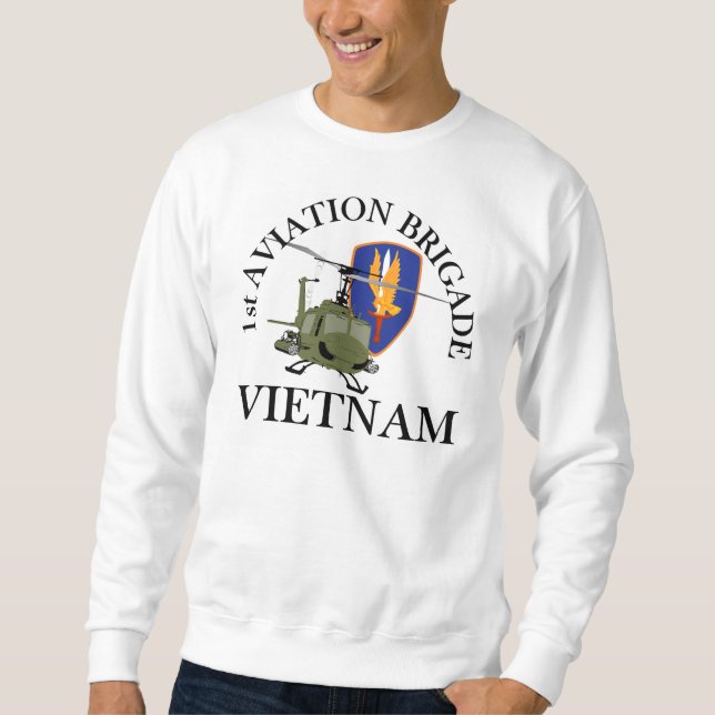 Sweatshirt ęr Vétérinaire Huey du Vietnam de Bde d'Avn (Devant)