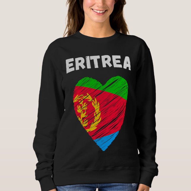 Sweatshirt Eritrea Flag Holiday Eritrea Heart Eritrean Flag (Devant)