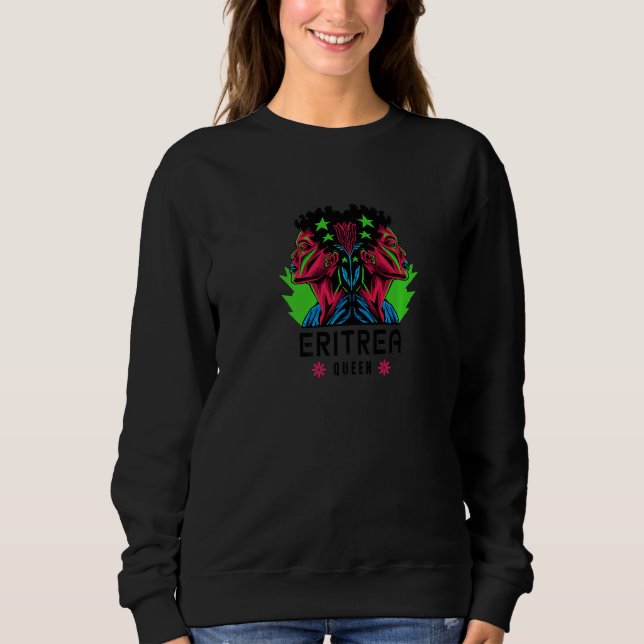 Sweatshirt Eritrea Queen East Africa Reggae - Rastafarian Pre (Devant)