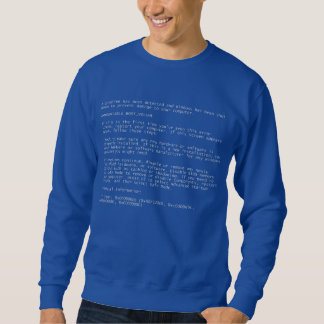 Sweatshirt Erreur nerd Windows Blue Screen of Death Error (EN