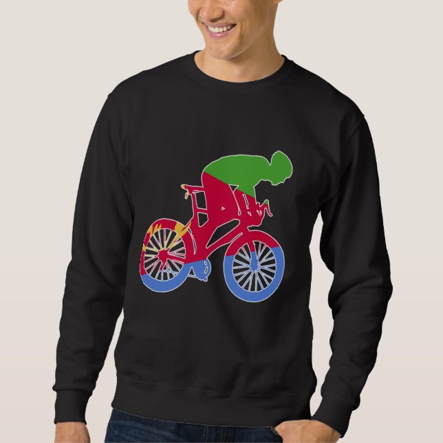 Sweatshirt Erythrée Biker Nation Rider Flags mondiaux (Devant)