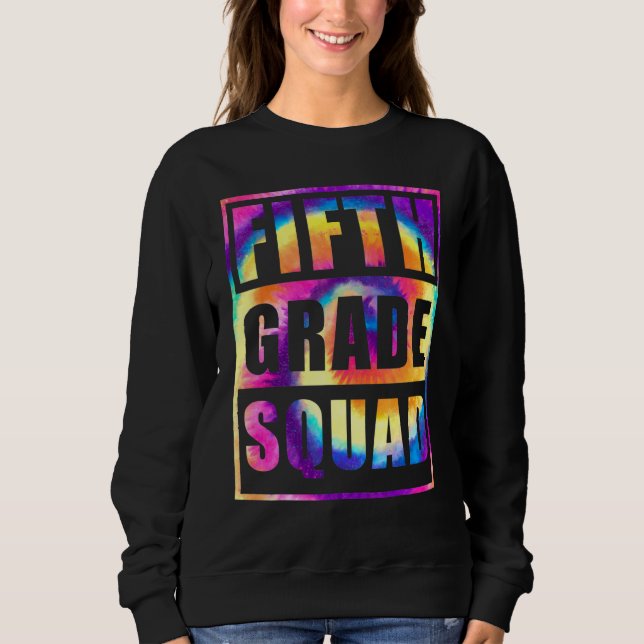Sweatshirt Escadron De 5E Année Retour À L'École Enseignant É (Devant)
