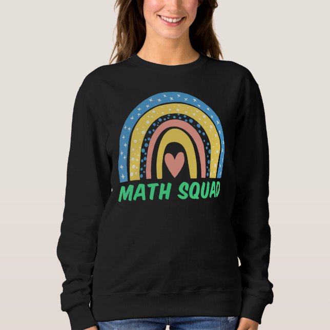Sweatshirt Escadron des mathématiques Boho Arc-en-ciel Étudia (Devant)
