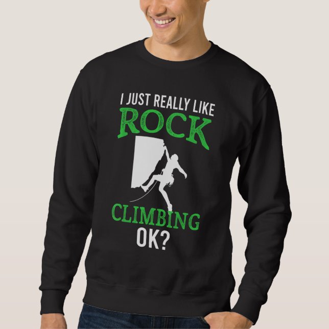Sweatshirt Escalade de bloc  J'aime vraiment beaucoup l'escal (Devant)