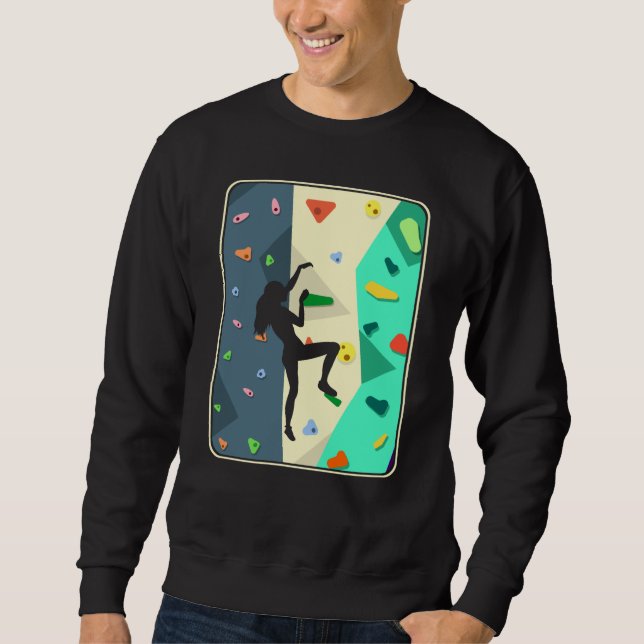 Sweatshirt Escalade murale fille à l'intérieur bouldering fem (Devant)