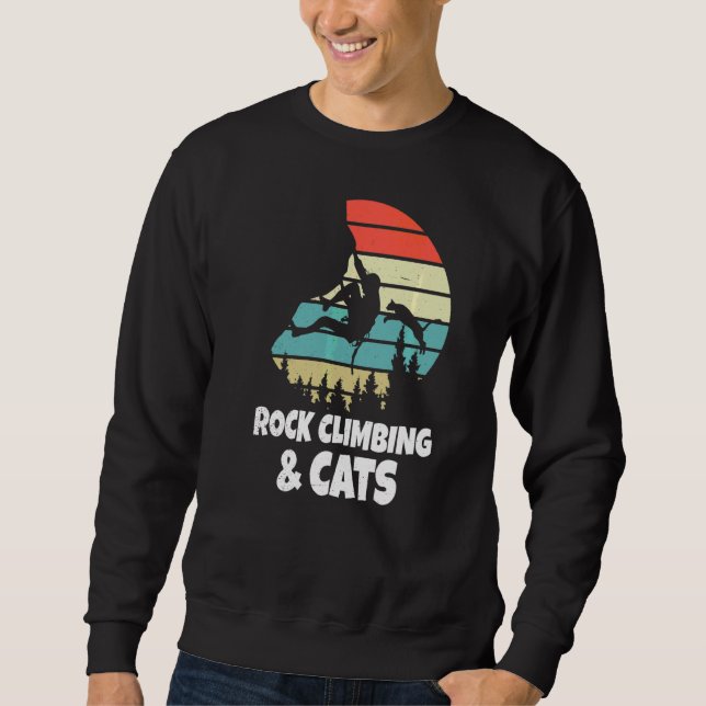 Sweatshirt Escalade Rocheuse Et Chats Rock Climber Bouldering (Devant)
