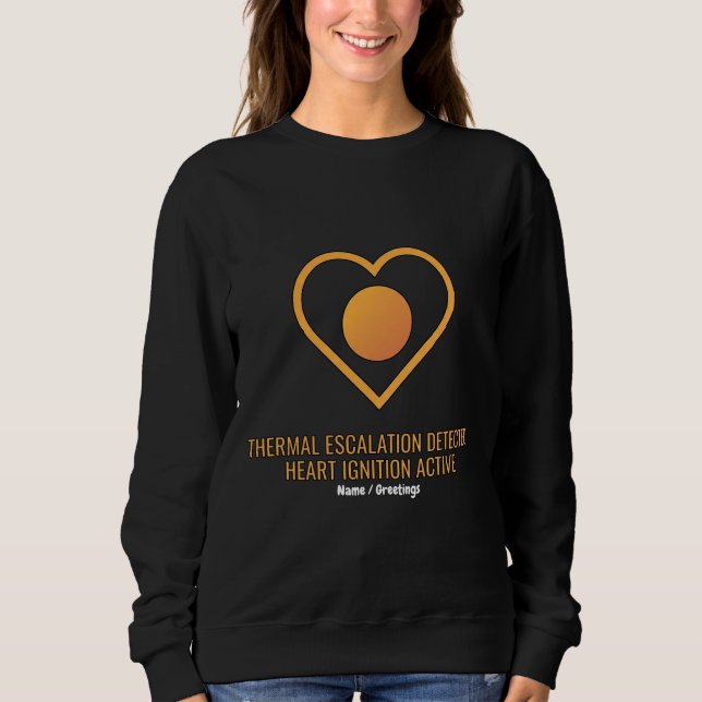Sweatshirt Escalade Thermique Détectée Allumage du Cœur Actif (Devant)