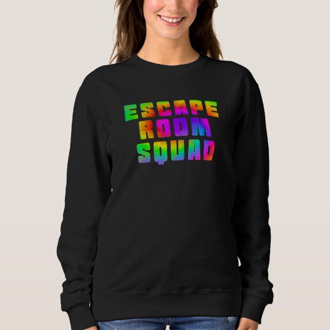 Sweatshirt Escape Room Squad Game Adventure Tie Dye Mystery M (Devant)