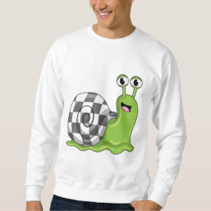 Sweatshirt Escargot aux échecs avec échiquier