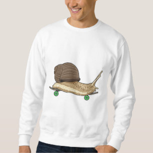 Sweatshirt Escargot en patineur avec planche à roulettes