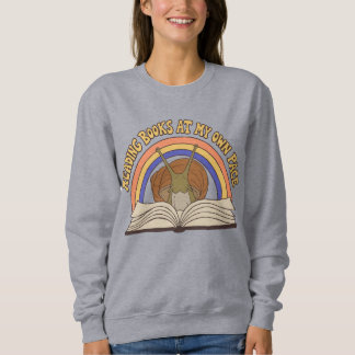 Sweatshirt Escargot Rétro Lisant des livres