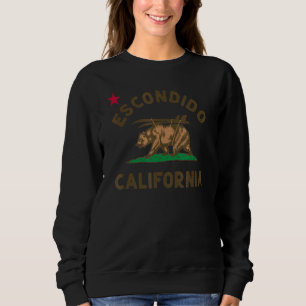 Sweatshirt Escondido California Beach Drapeau Ours Surf Ca Vi