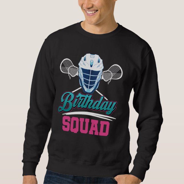 Sweatshirt Escouade d'Anniversaire Lacrosse Casque Lacrosse L (Devant)