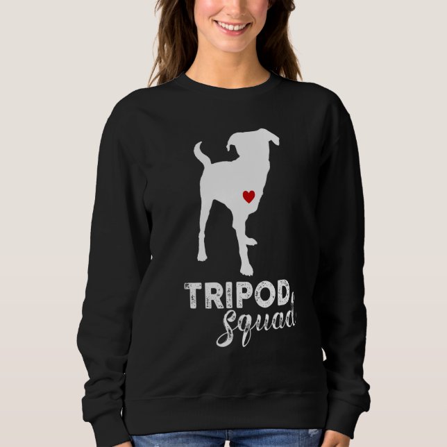 Sweatshirt Escouade de trépied gauche jambe avant Amputé troi (Devant)