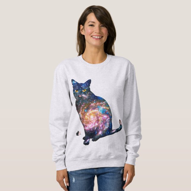 Sweatshirt Espace Radiant Dans Le T-shirt Chat (Devant entier)